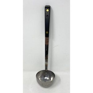 Vintage Robeson Shur Edge Cooking Ladle Black Handle Stainless Steel